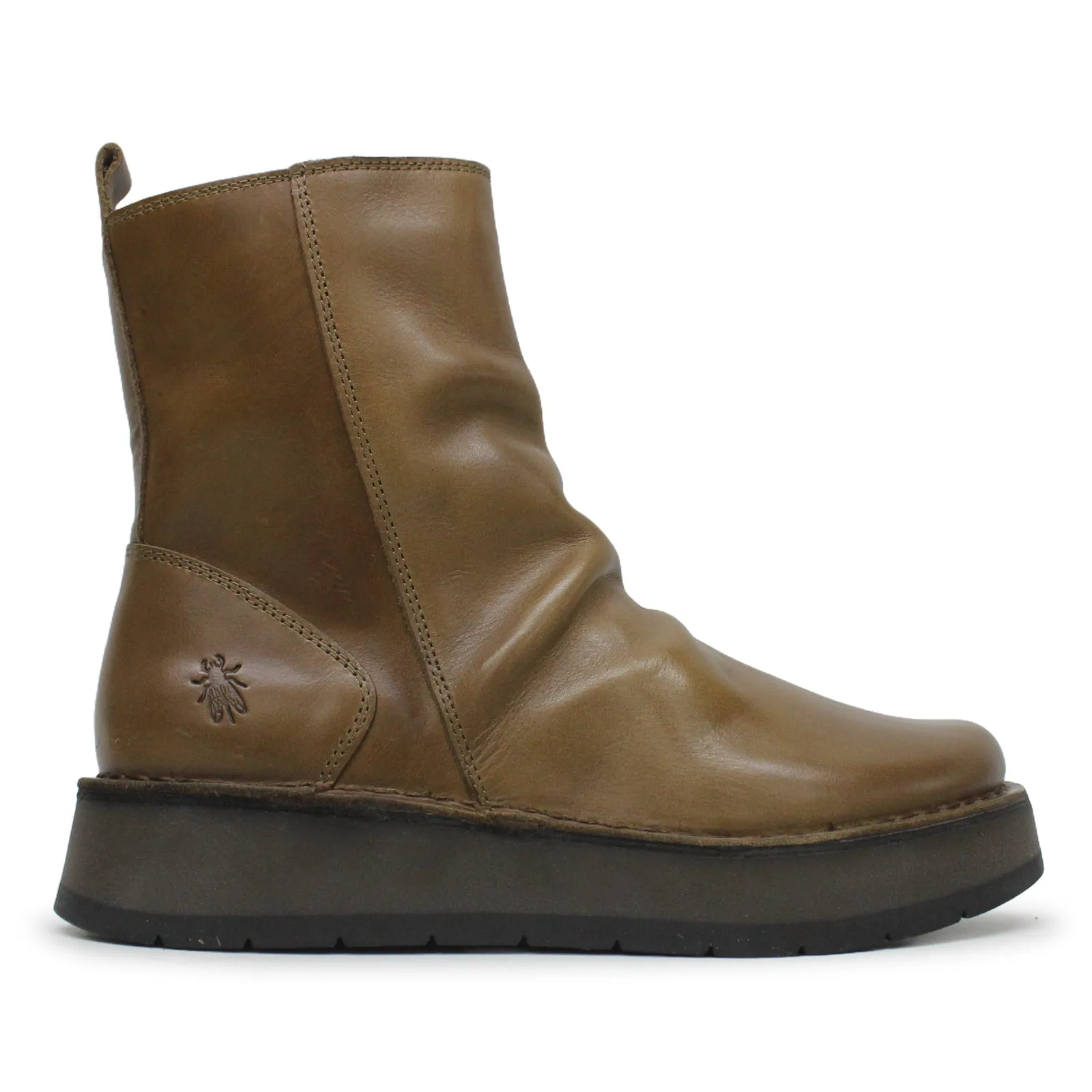 Reno053Fly Rug Leather Women's Zip Up Ankle Boots