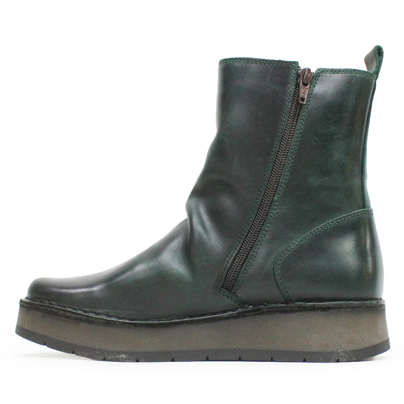 Reno053Fly Rug Leather Women's Zip Up Ankle Boots