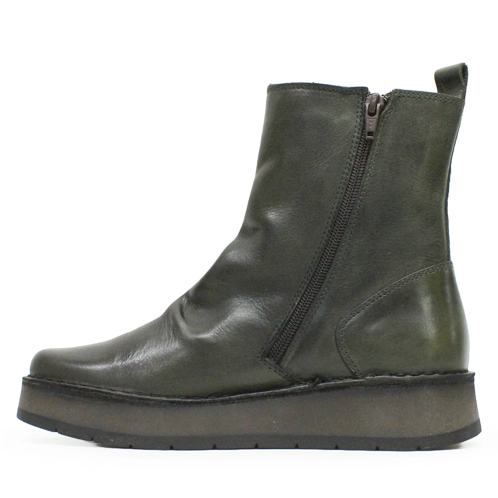 Reno053Fly Rug Leather Women's Zip Up Ankle Boots