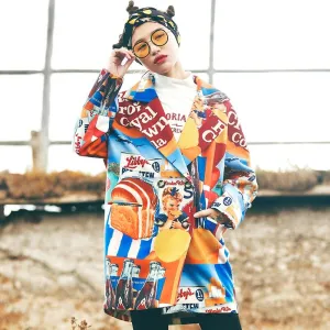 Retro Art Printed Jacket | Mandala