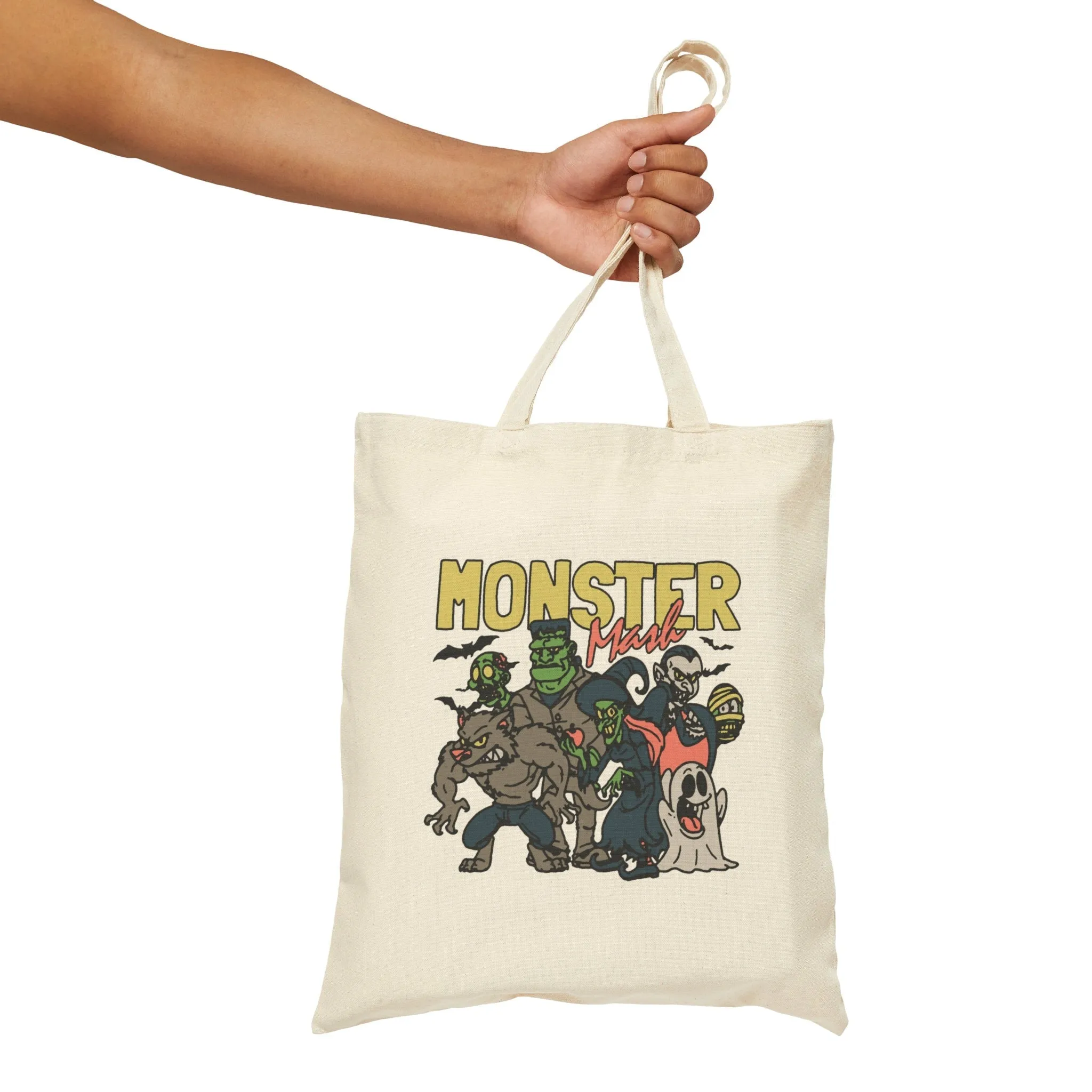 Retro Halloween Tote Bag, Monster Mash Tote Bag, Vintage Retro trick or treat Tote Bag, Retro Monster Halloween Gift for Her, Him, Friend