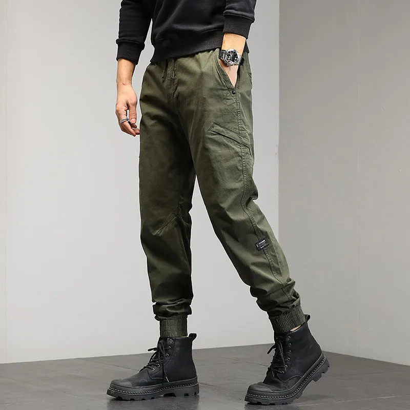 Retro Multi-Pocket Casual Pants
