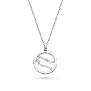Revival Céleste Constellation Zirconia Rhodium Plated Gemini 18" Necklace 90471GEM