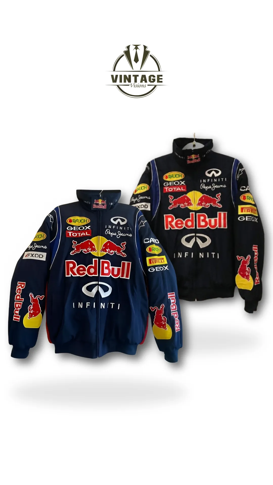 Rework Style Redbull Racing Jackets Mix Black & Blue 20 Pcs