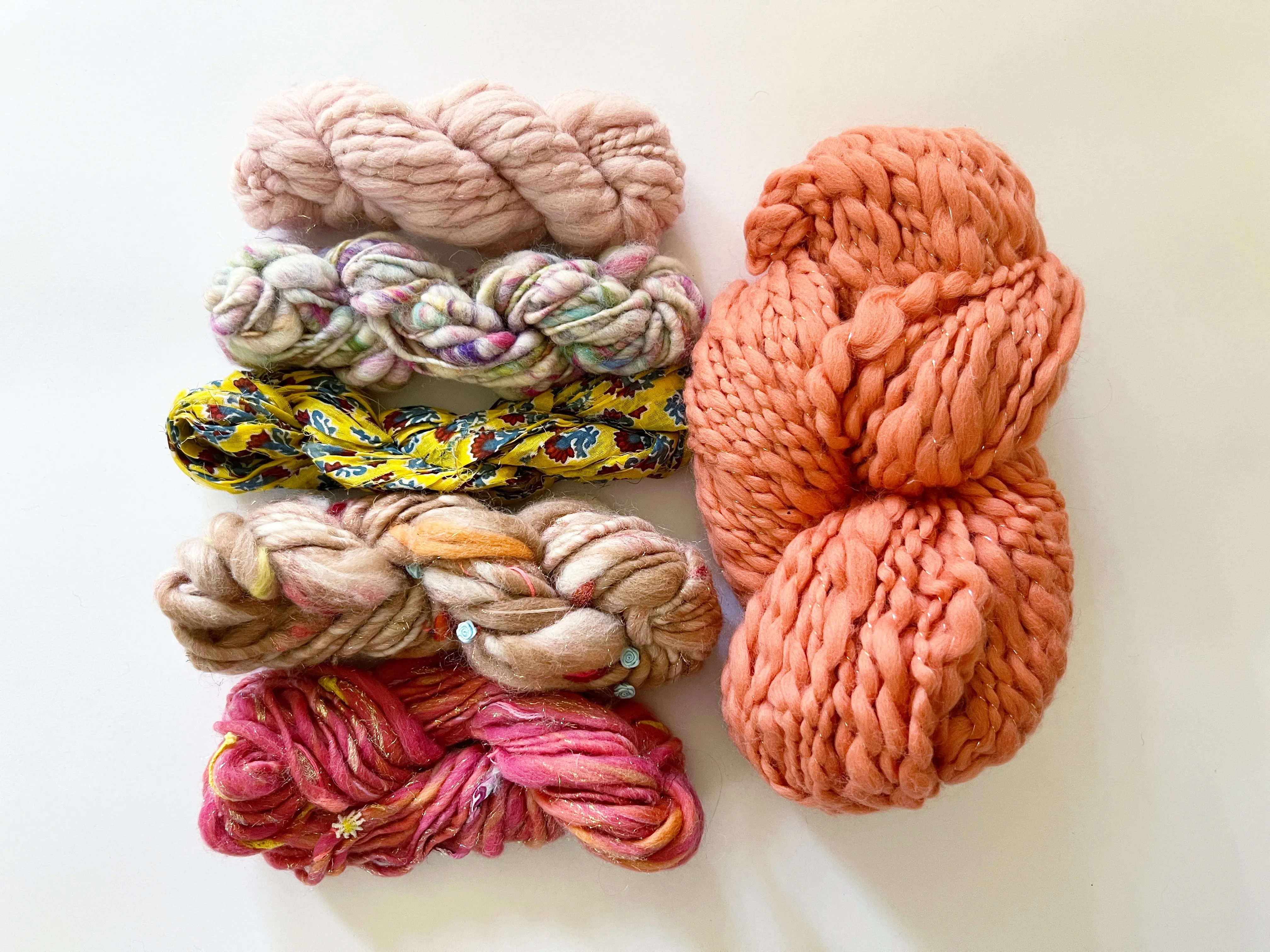 Rhinebeck Sweater Spun Cloud w/Multicolor Collar ~ Knitalong Kit
