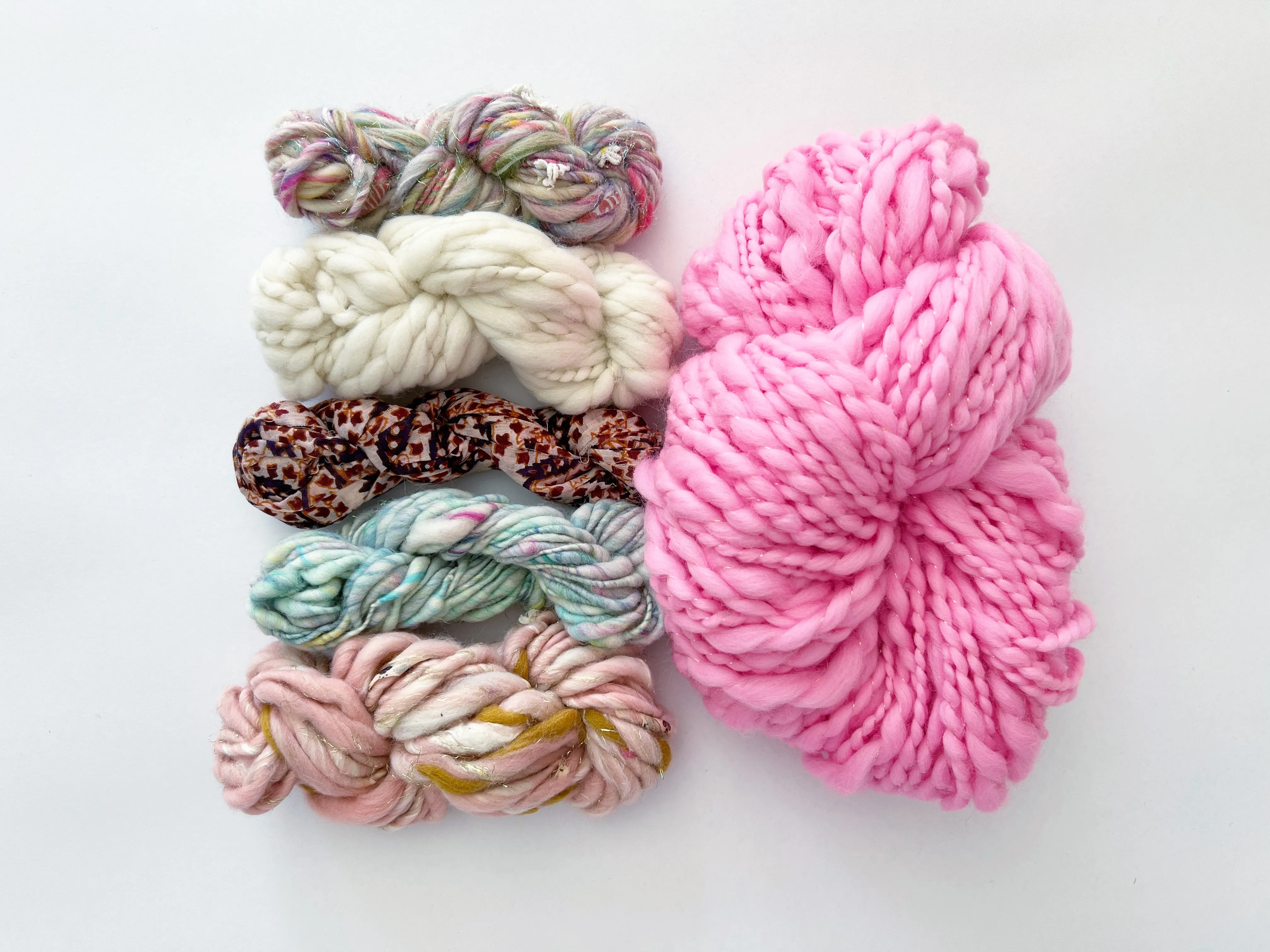 Rhinebeck Sweater Spun Cloud w/Multicolor Collar ~ Knitalong Kit