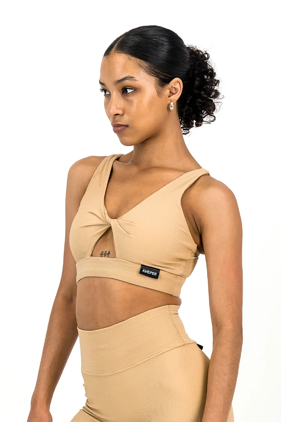 Rib Aspire Twist Bra | Crème
