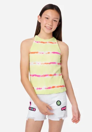 Ribbed High Neck Tank