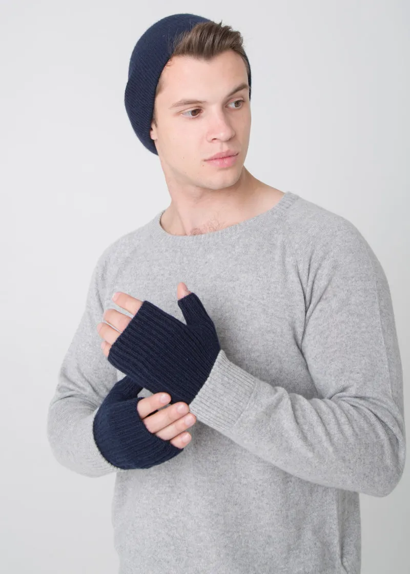 Ribbed knit wrist warmers
