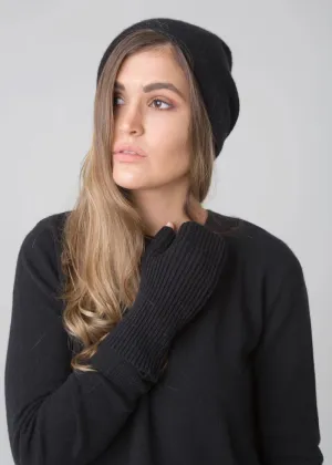 Ribbed knit wrist warmers