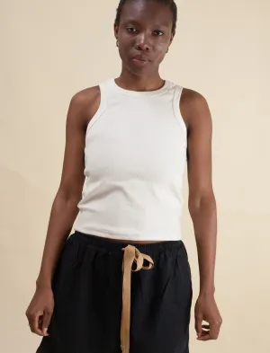 Ribbed Vest (Off White)