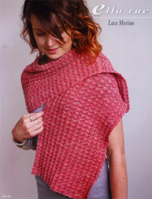Ribbed Wrap - Ella Rae Lace Merino Pattern