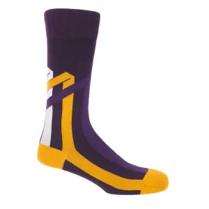 Ribbon Stripe Men's Socks - Mauve