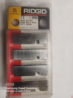 Ridgid 48950 High Speed 500B Dies - New Surplus
