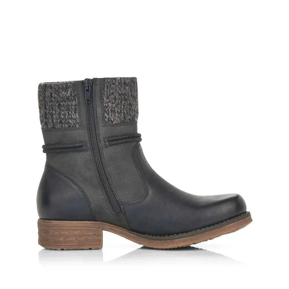 Rieker Women's Fee 79688-00 - Schwarz/Stromboli/Anthrazit