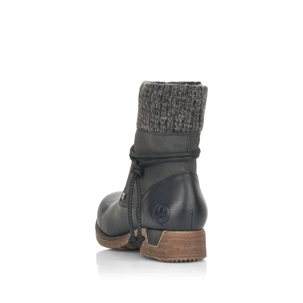 Rieker Women's Fee 79688-00 - Schwarz/Stromboli/Anthrazit