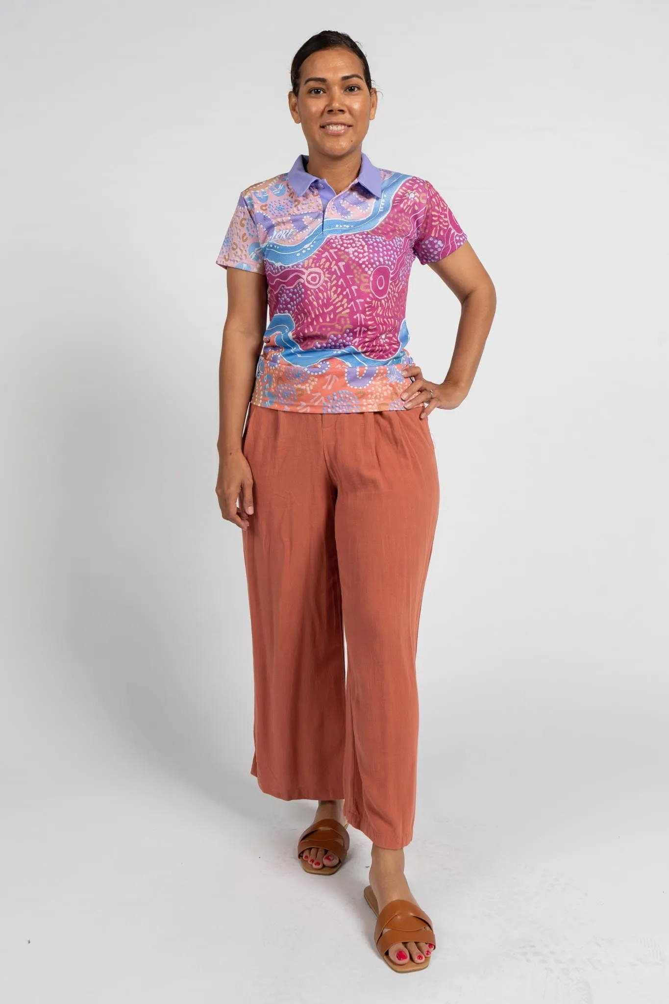 River Camps Recycled UPF50  Women's Fitted Polo Shirt