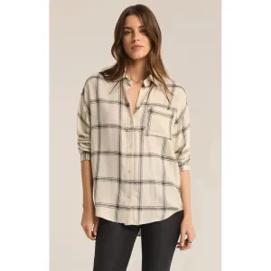 RIVER PLAID BUTTON UP