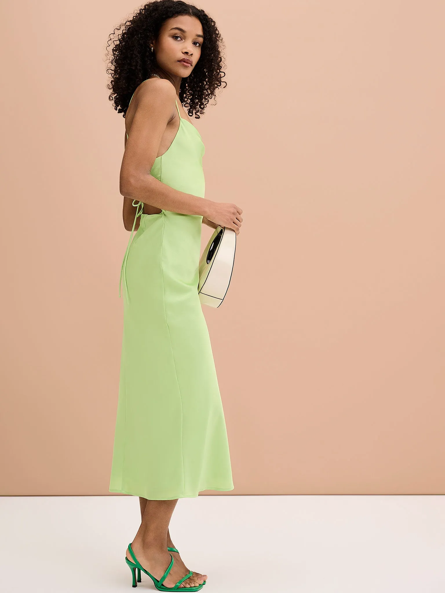 Riviera Midi Dress in Apple Green