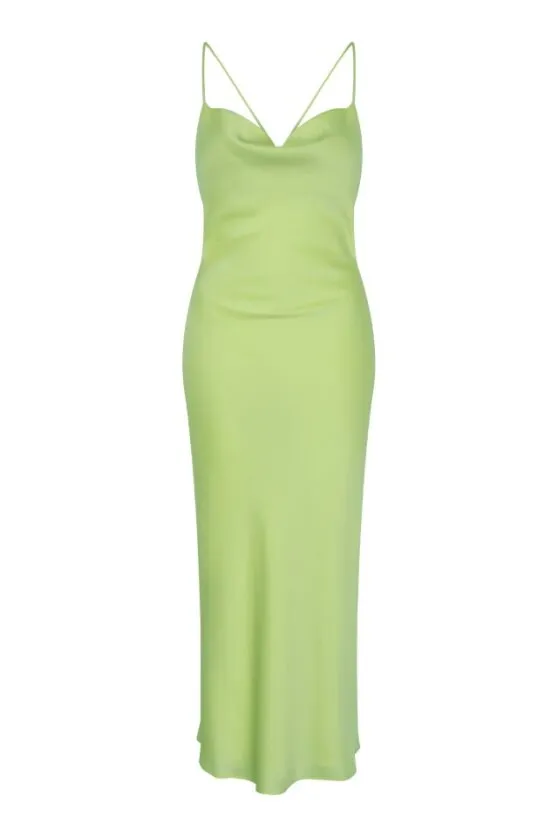 Riviera Midi Dress in Apple Green