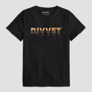 Rivvet Women's Embellish Style Logo Printed Short Sleeve Tee Shirt