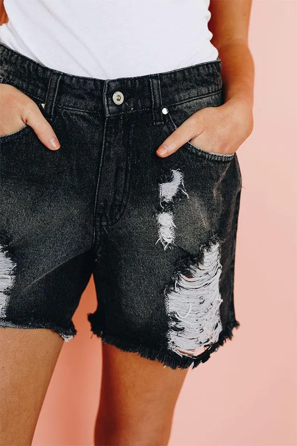Road Trip Distressed Shorts