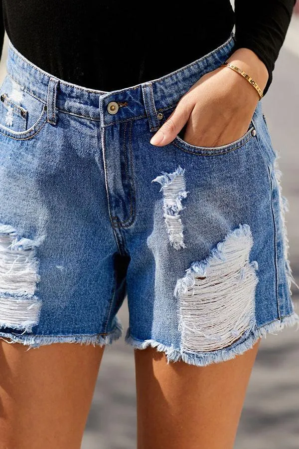 Road Trip Distressed Shorts