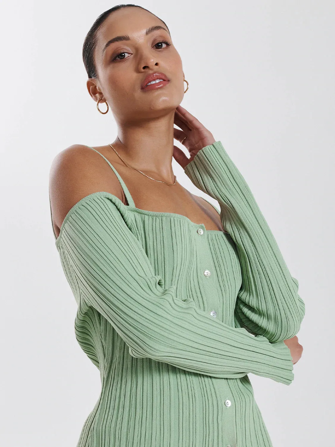 Roberta Knit Dress - Seagrass