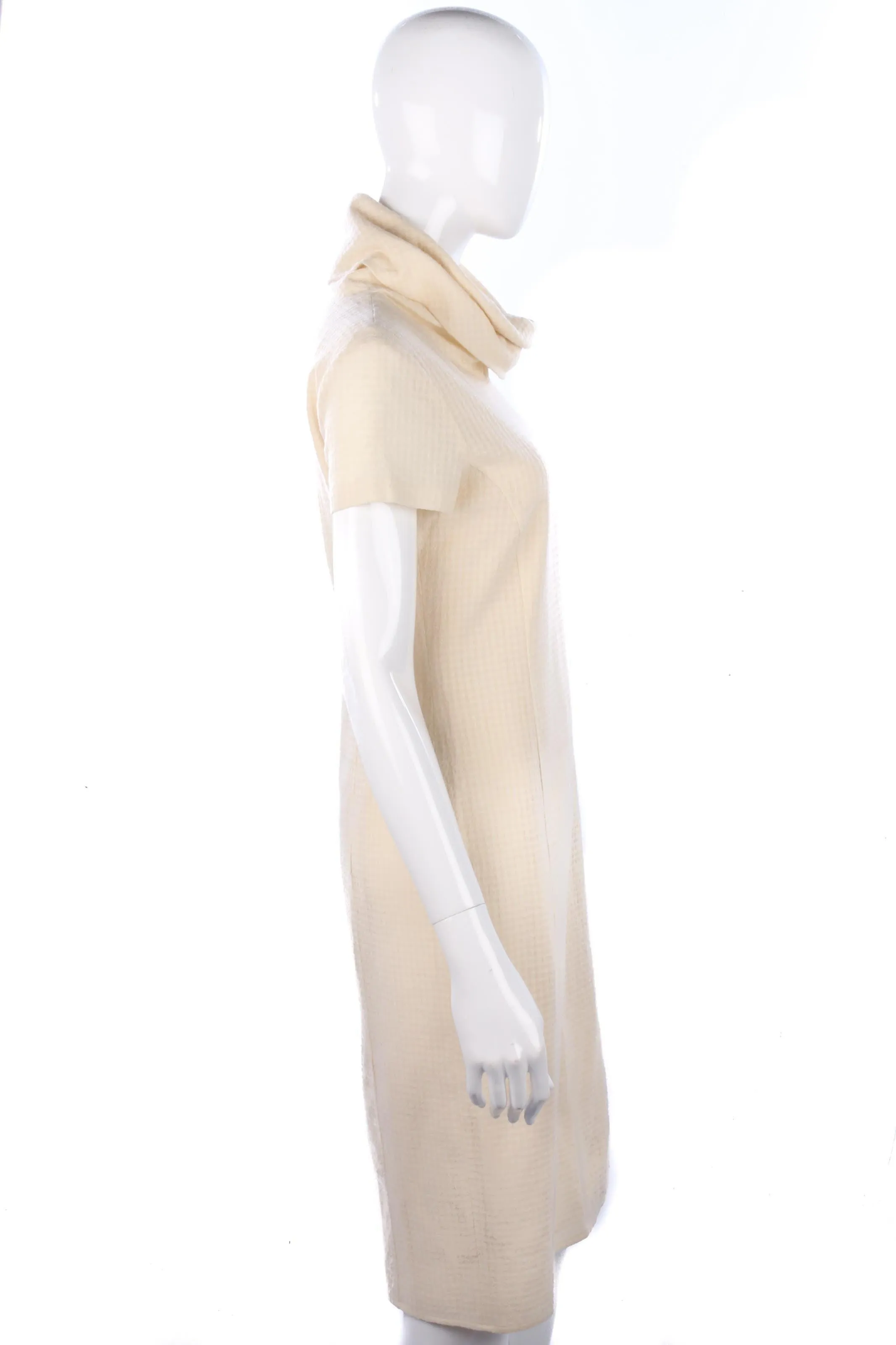 Roberto Verino wool/cotton roll neck short sleeved dress size 10