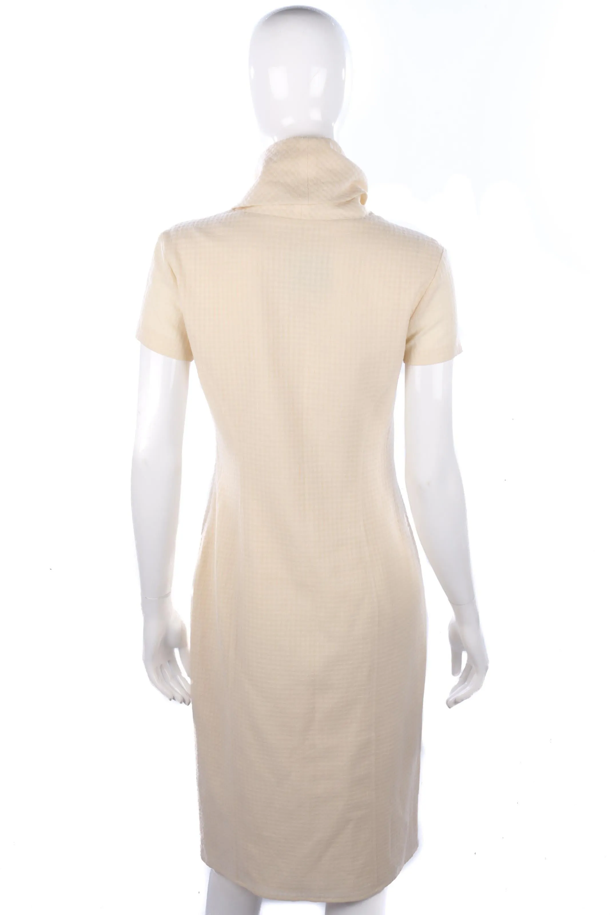 Roberto Verino wool/cotton roll neck short sleeved dress size 10