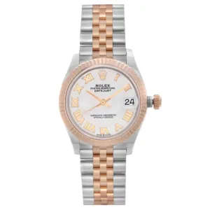 Rolex Datejust 31 18K Rose Gold Steel White Roman Dial Ladies Watch 278271 TFJ-142508730