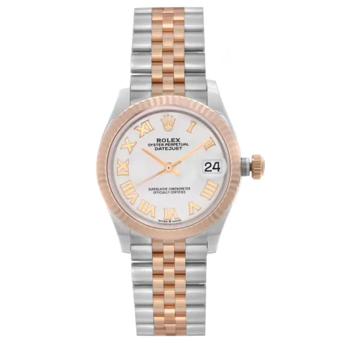 Rolex Datejust 31 18K Rose Gold Steel White Roman Dial Ladies Watch 278271 TFJ-142508730