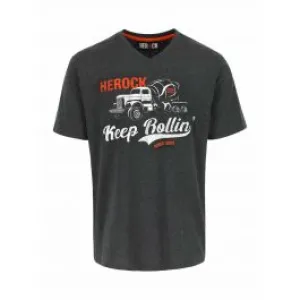 Rollin&#x20;Work&#x20;T-Shirt&#x20;Logo&#x20;Graphic&#x20;-&#x20;Herock