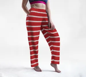 Rose Red Striped Lounge Pants