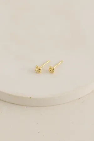 Rose Stud Earrings Gold