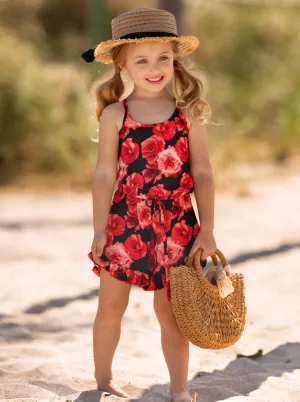 Roses Ruffle Hem Romper