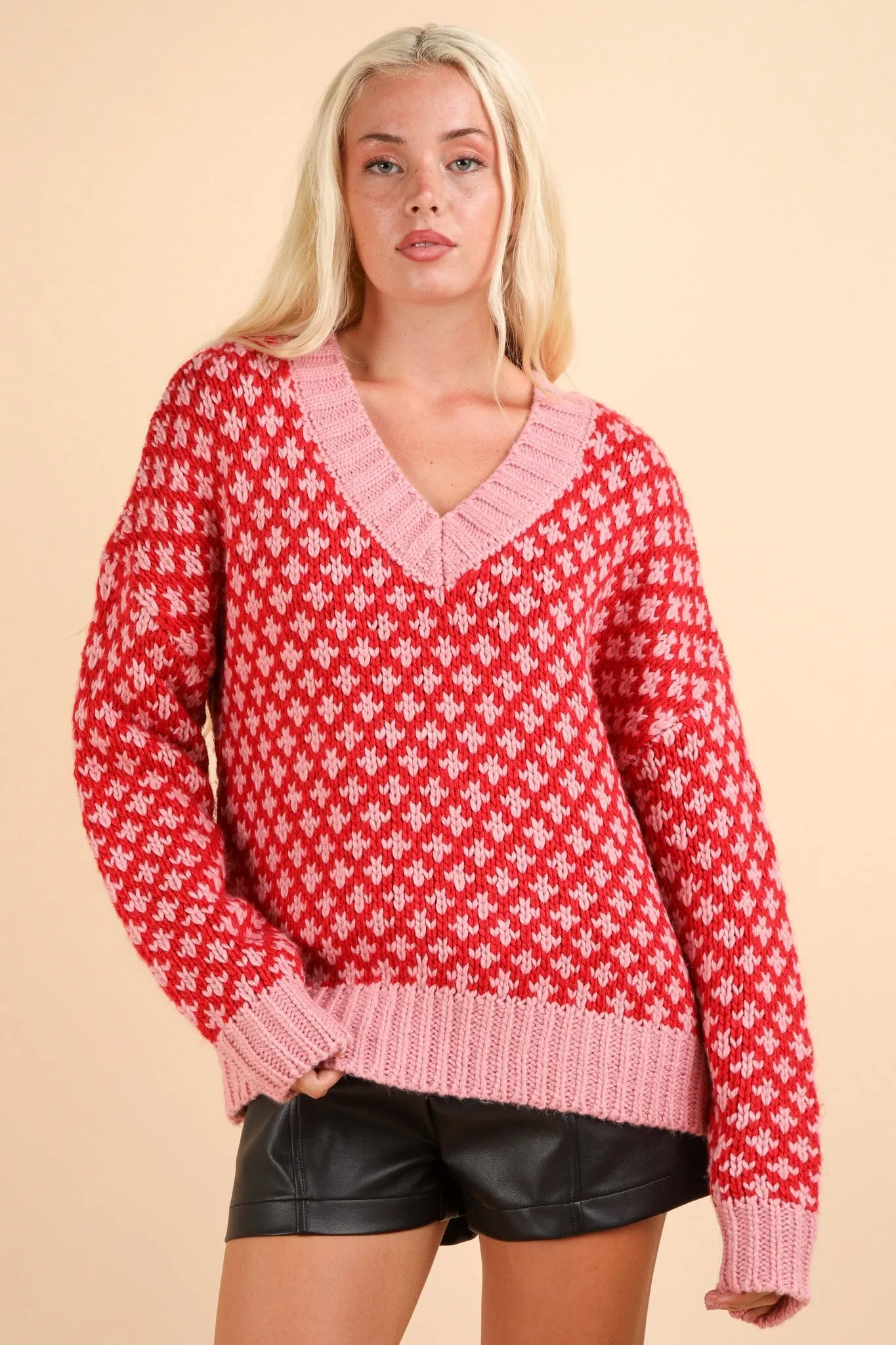 Rosie Overisized Graphic Knit Sweater