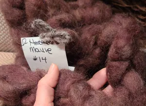 Roving Mauve Romney D14-  3.8 ounces