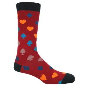 Royal Flush Men's Socks - Red