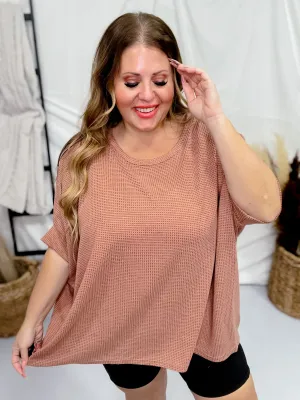 Rust Dolman Sleeve Thermal Top FINAL SALE