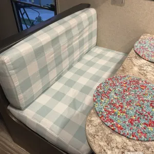 RV Dinette Custom Elastic Fitted & Protective Cushion Cover - Cotton Buffalo Plaid
