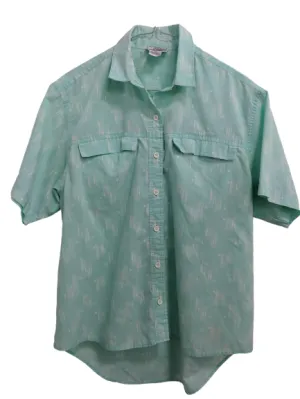 [S] Vintage Seafoam Green Button-Up Top