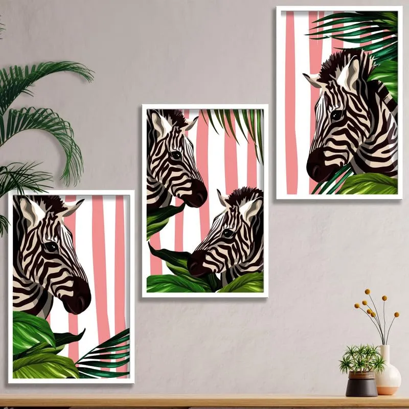 SAF paintings Set of 3 Modern Boho Art Wall Painting For Home And Office ol-COMBO-2061-K3