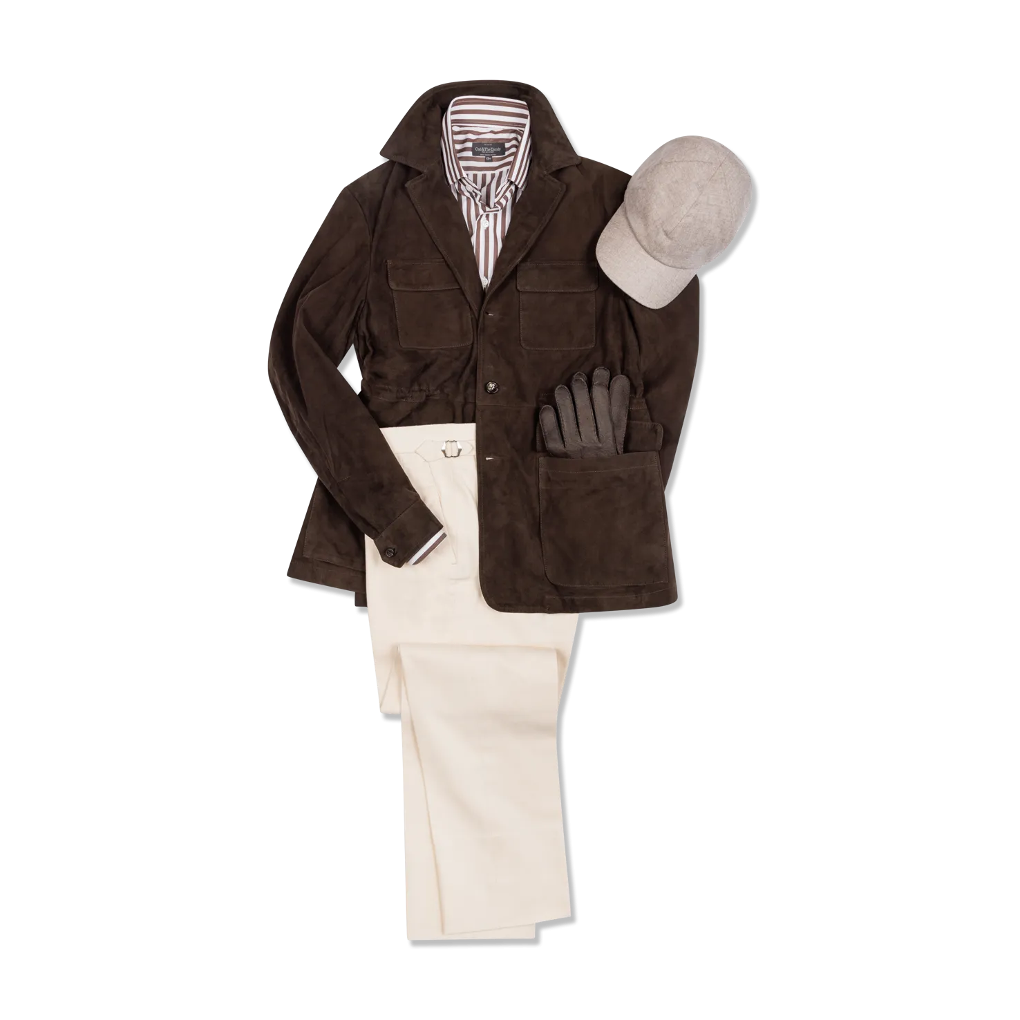 Safari Jacket in Chocolate Brown Suede