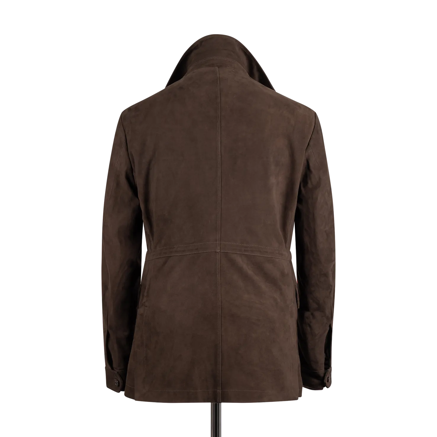Safari Jacket in Chocolate Brown Suede