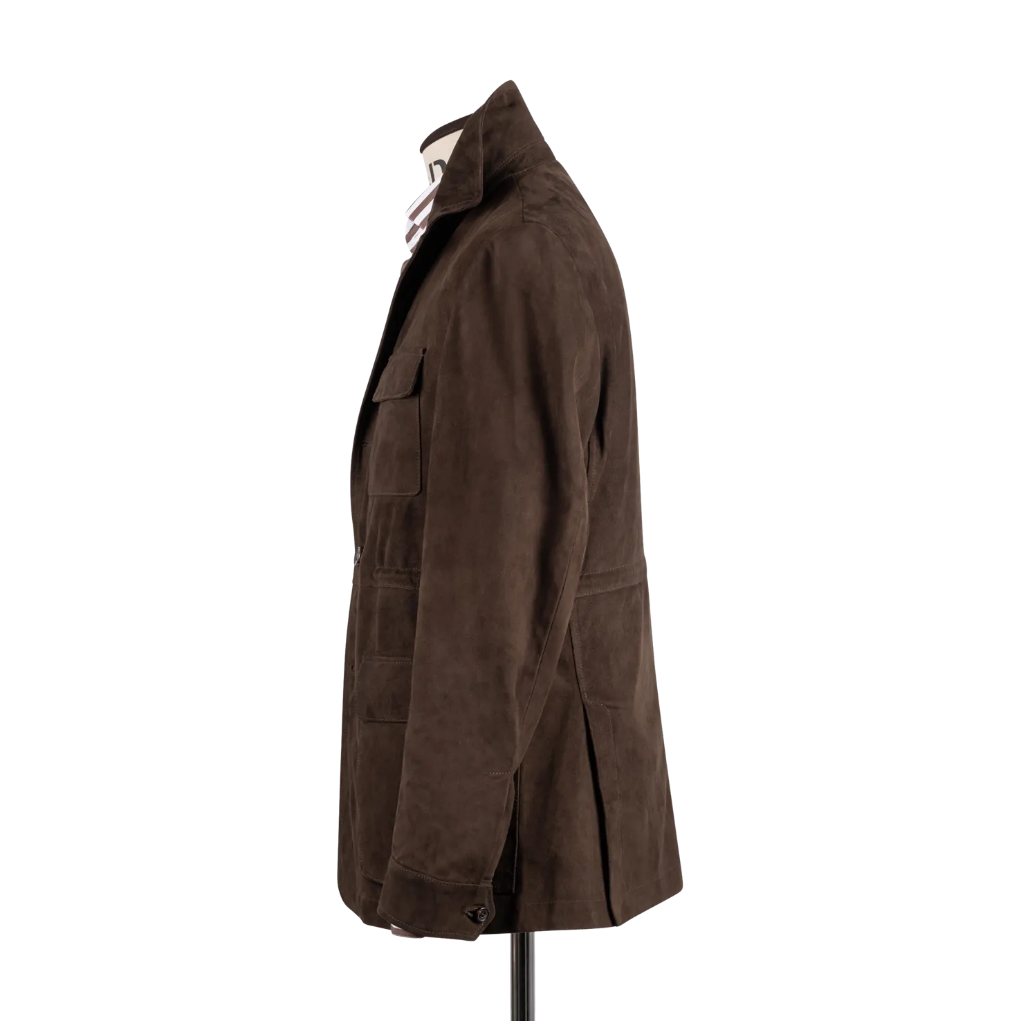 Safari Jacket in Chocolate Brown Suede