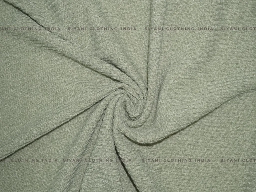 Sage Green Woven Wool Fabric