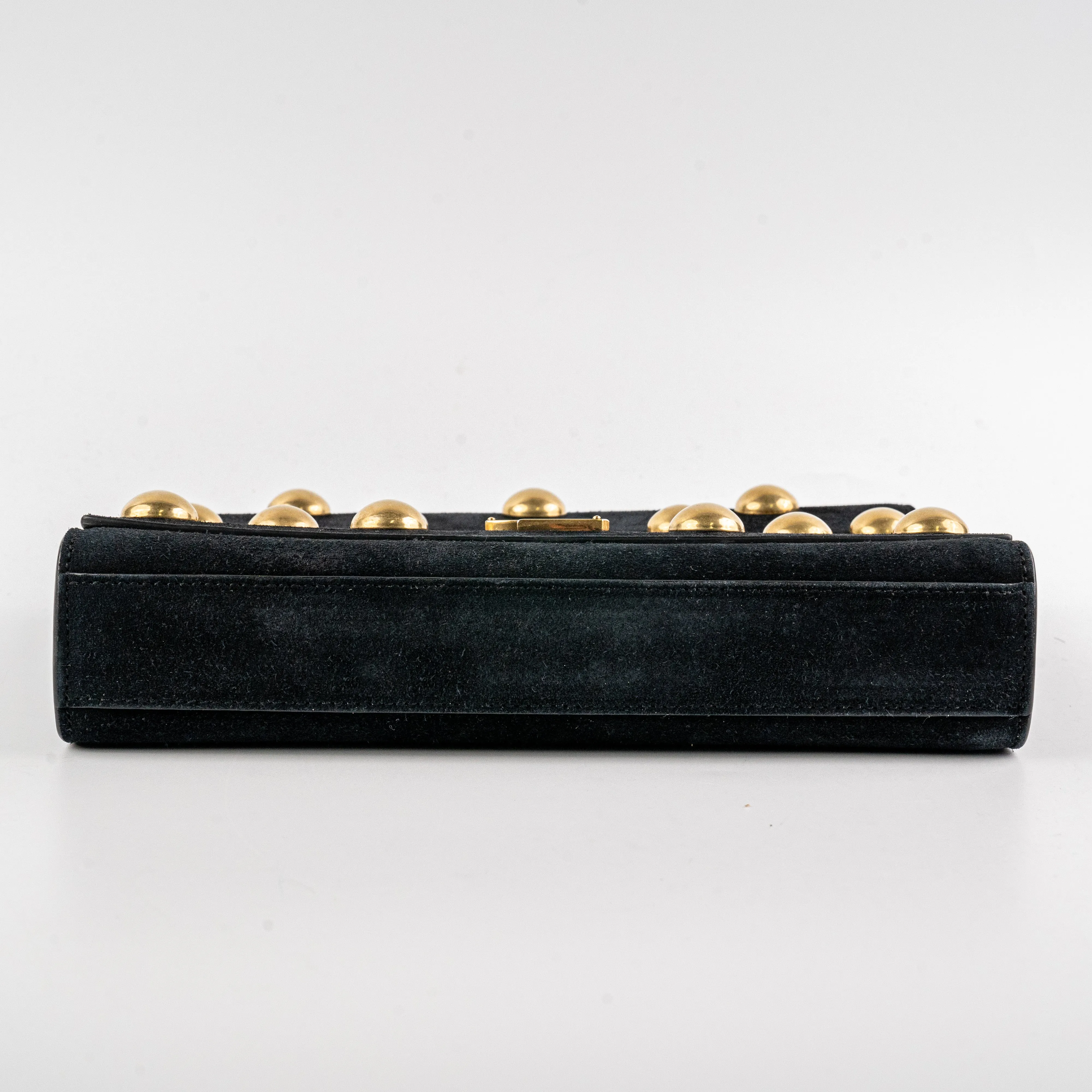Saint Laurent Kate Stud Suede Black