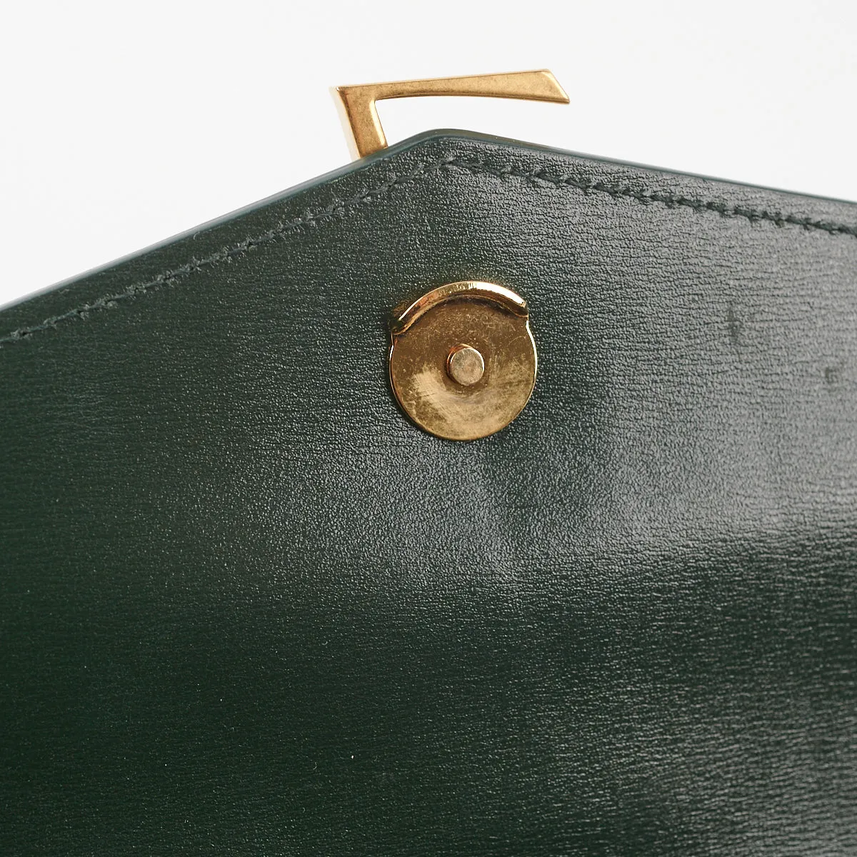 Saint Laurent Medium Sulpice Flap Wallet on Chain Green