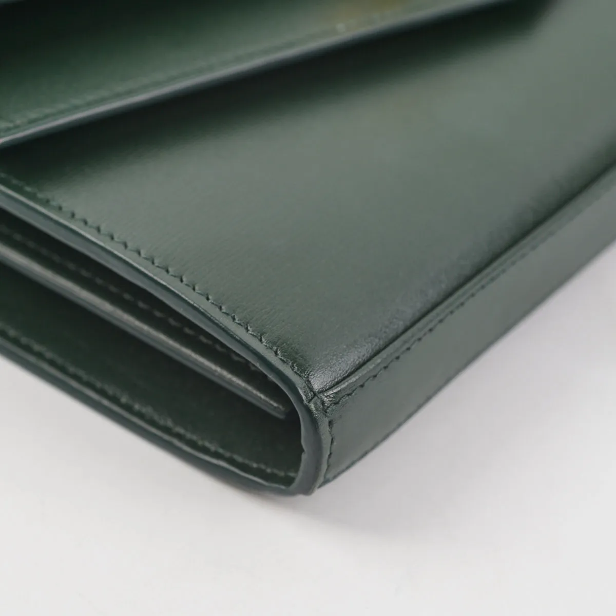 Saint Laurent Medium Sulpice Flap Wallet on Chain Green